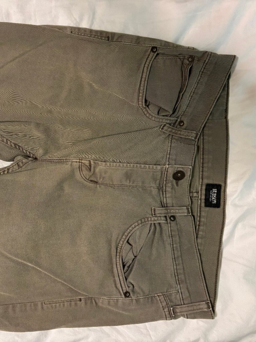 Hudson Jeans Men's Olive Green Utility Cargo Pants